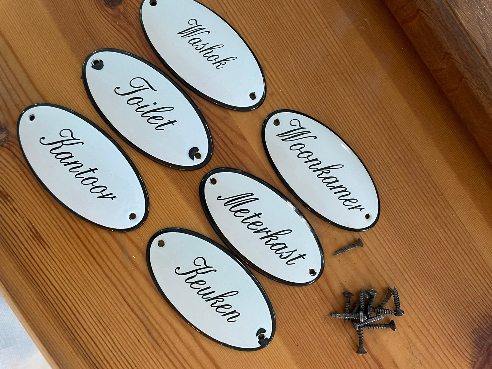 Emaille deur plaatjes, Antiek en Kunst, Antiek | Emaille, Ophalen of Verzenden