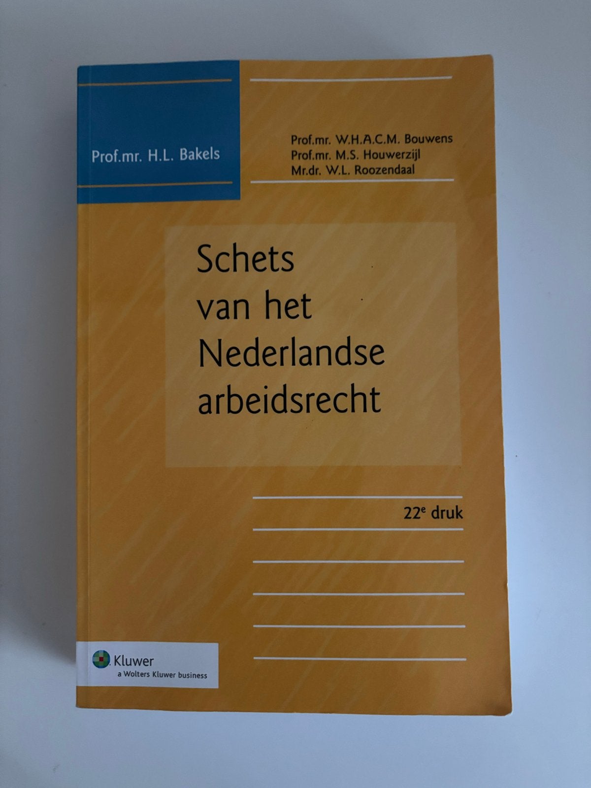Schets van het Nederlandse arbeidsrecht - 22e druk, Ophalen of Verzenden, Gamma, Zo goed als nieuw, WO