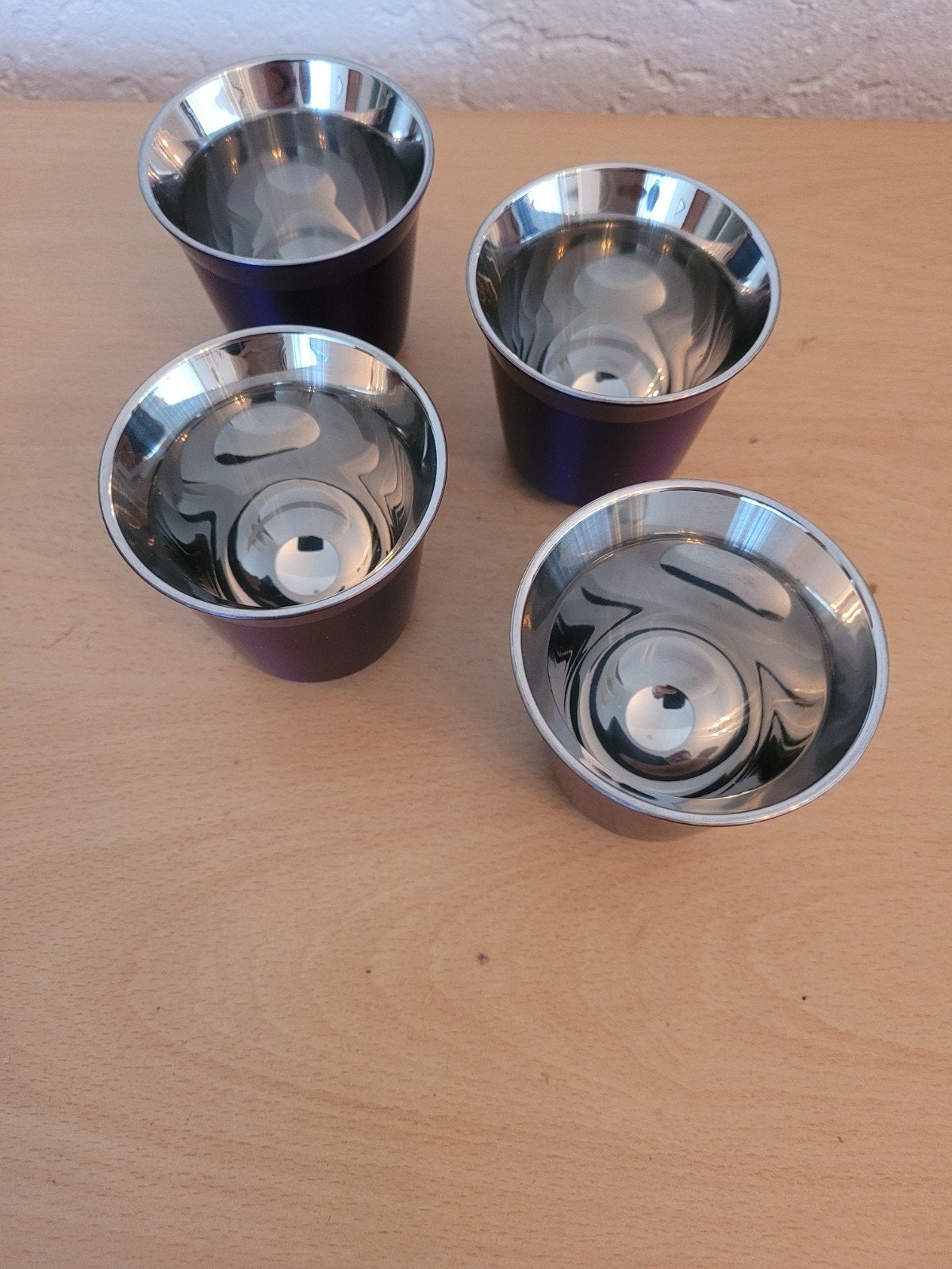 Nespresso View Collection espresso kopjes paars (4 stuks), Paars, Ophalen of Verzenden, Metaal, Overige typen