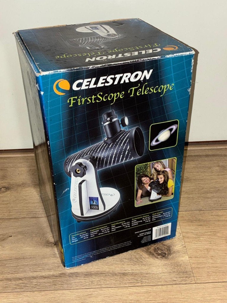 Celestron FirstScope 76/300 Dobson + accessoire kit - NIEUW!, Minder dan 80 mm, Nieuw, Met statief, Spiegeltelescoop (reflector)