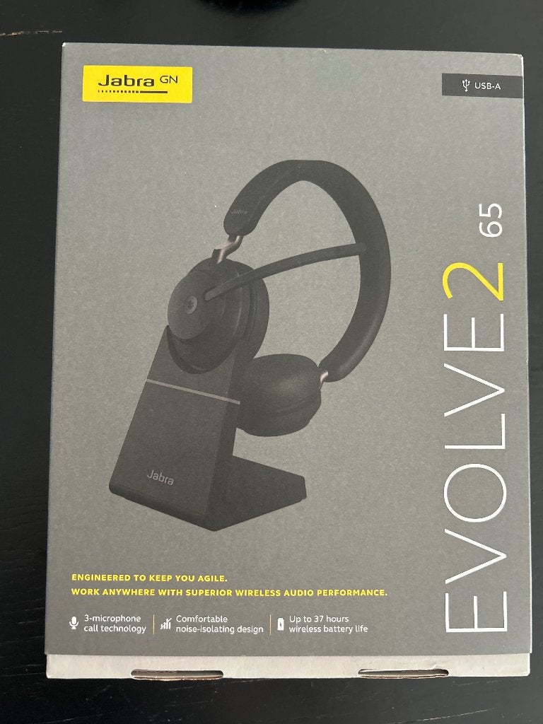 Evolve2 65 headset, Computers en Software, Headsets, Jabra Evolve 65 MS, Nieuw, Ophalen of Verzenden, Draadloos