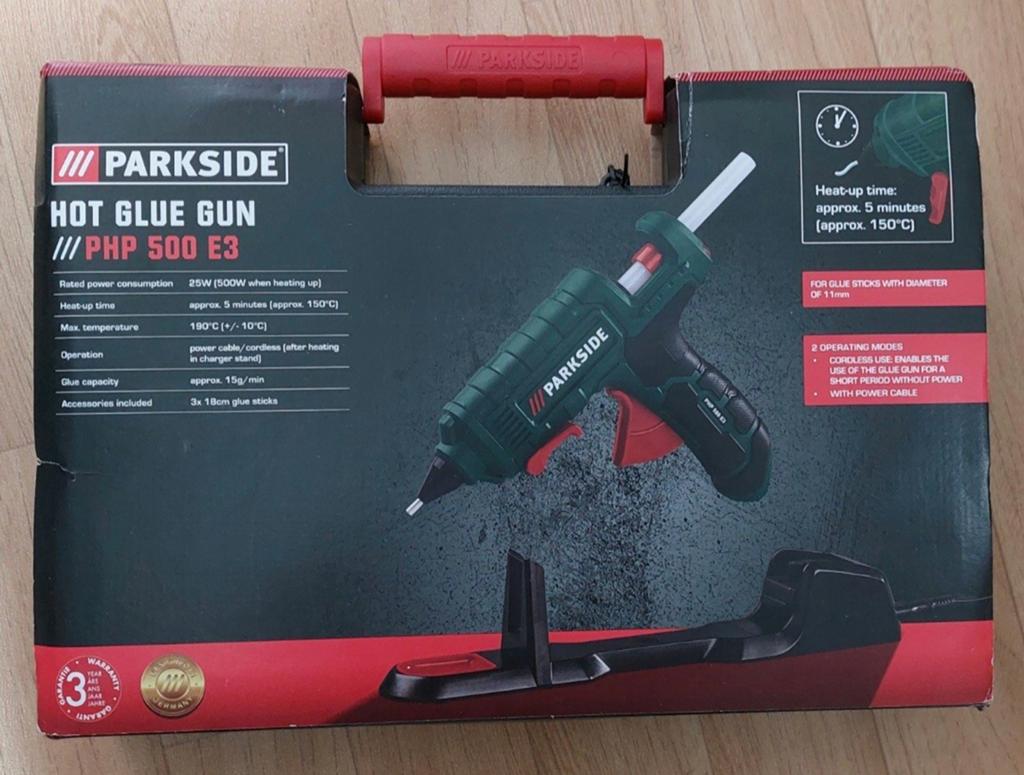 PARKSIDE HOT GLUE GUN //PHP 500
E3//
FOR GLUE STICKS, Ophalen of Verzenden, Nieuw, Gereedschap of Toebehoren