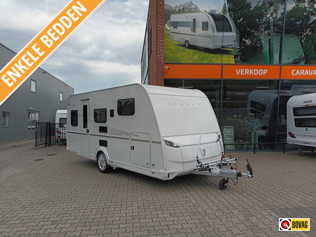 Tabbert Senara 460 E, Caravans en Kamperen, Caravans, Bedrijf, tot en met 4, 1000 - 1250 kg, Treinzit, Tabbert, 2 aparte bedden