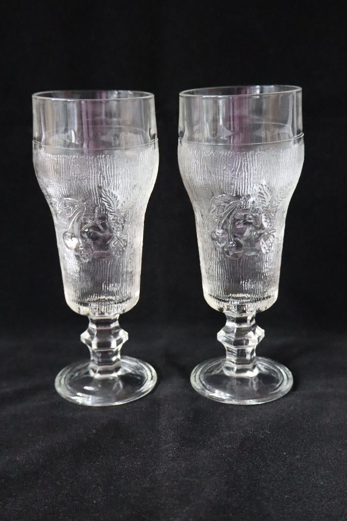 Vintage Mid-Century pers glas aperitief glazen, Ophalen of Verzenden