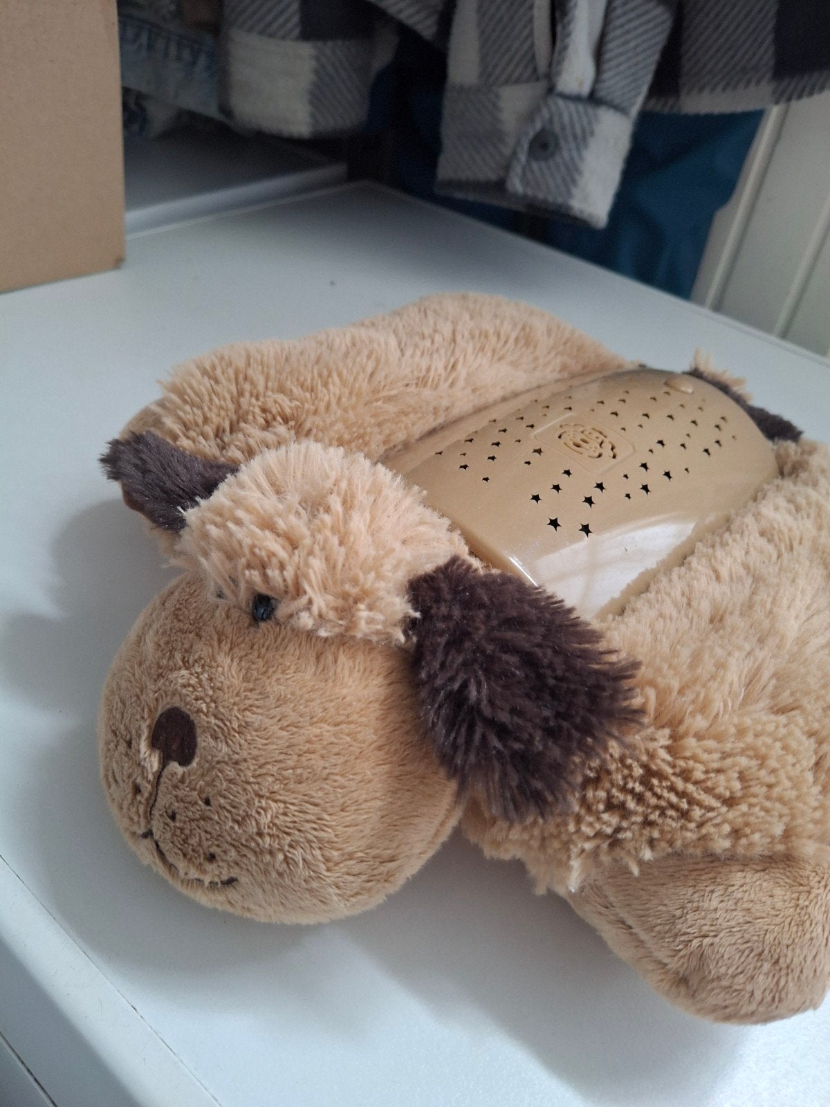 Pillow Pets Dream Lites Hond Knuffel met Sterrenprojector, Gebruikt, Overige merken, Met geluid, Middelgroot (20 tot 80 cm)