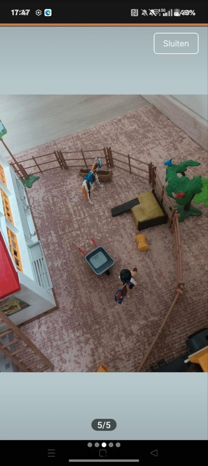 Playmobil Boerderij met poppetjes en dieren, Gebruikt, Gebouw, Complete set, Ophalen of Verzenden