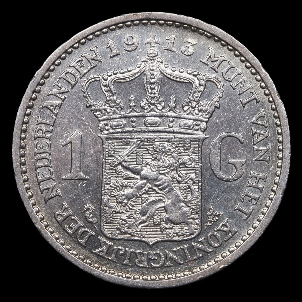 Gulden 1913. Pr., 1 gulden, Zilver, Ophalen of Verzenden, Koningin Wilhelmina