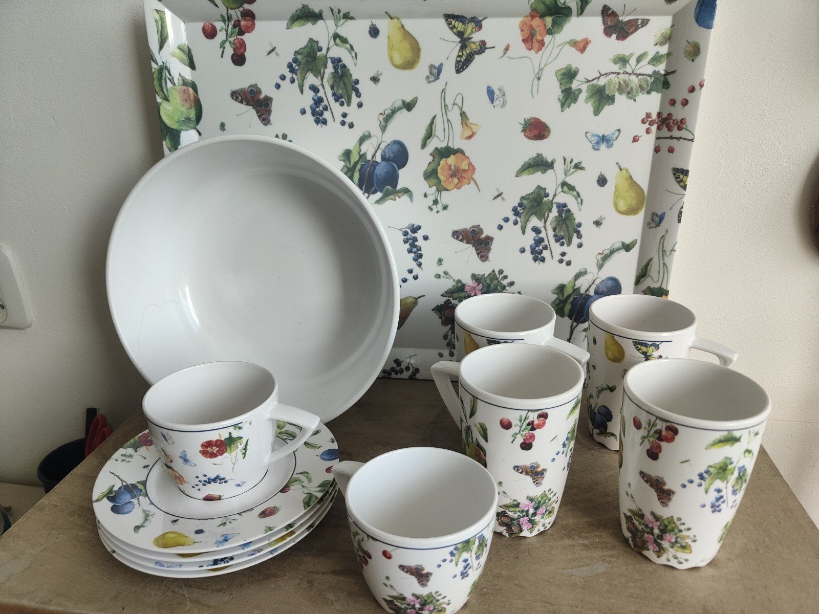Mepal Rosti Janneke Brinkman fruit en flowers mokken/ kopjes, Caravans en Kamperen, Ophalen of Verzenden