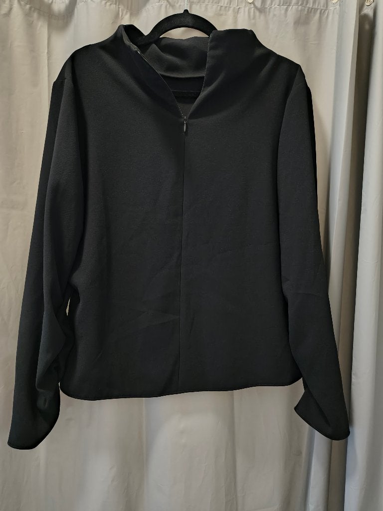 Zwarte Zara blouse met rits, maat L, Maat 42/44 (L), Ophalen of Verzenden, Zo goed als nieuw, Zara