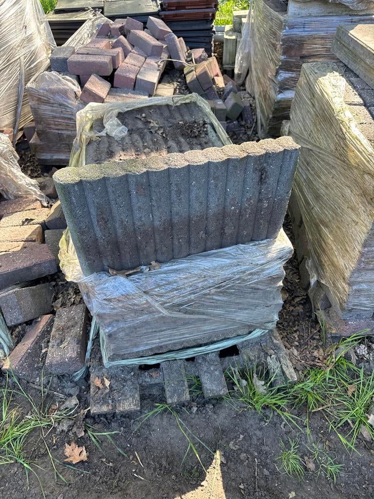 Palisade banden antraciet, Tuin en Terras, Ophalen, Gebruikt, Beton, Overige typen