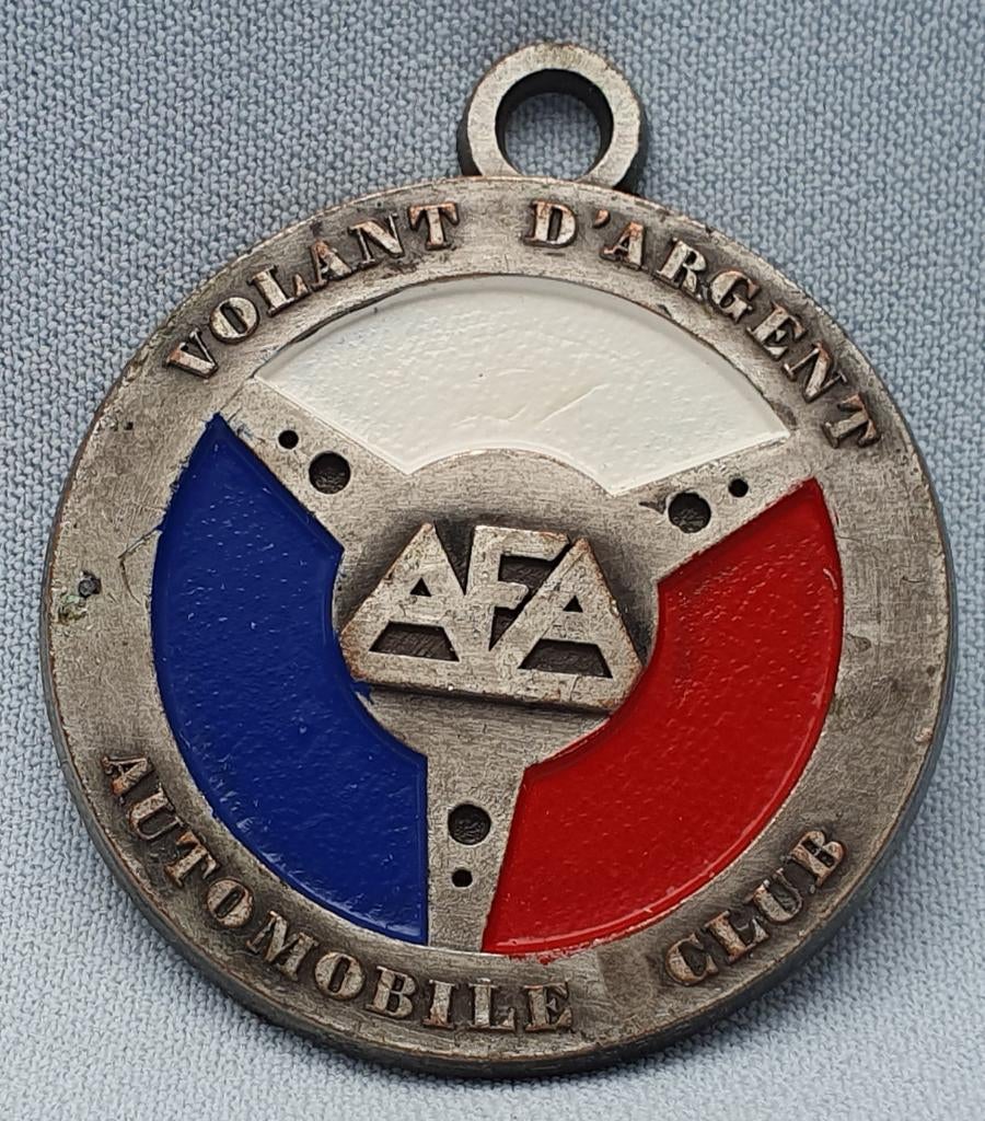"Volant d'Argent" (Zilveren Stuurwiel) medaille van de AFA, Verzamelen, Verzenden, Gebruikt, Auto's