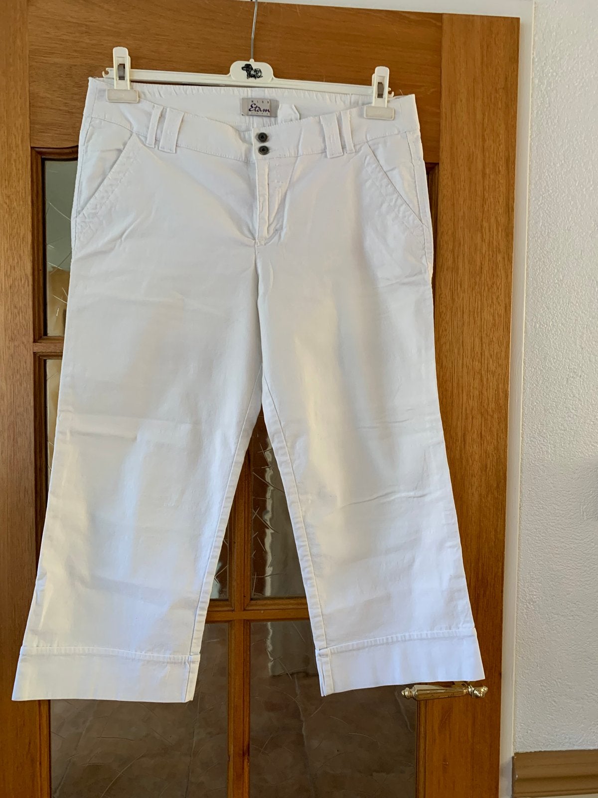Witte Miss Etam broek - Maat 44, Wit, Maat 46/48 (XL) of groter, Ophalen of Verzenden, Driekwart