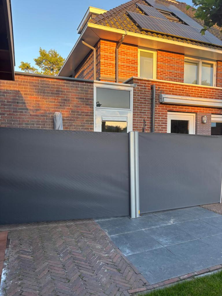 Dubbel Windscherm tuinscherm zijscherm 2x300 160 hoog, Tuin en Terras, Tuinschermen, Ophalen, Aluminium, Zo goed als nieuw, 200 cm of meer