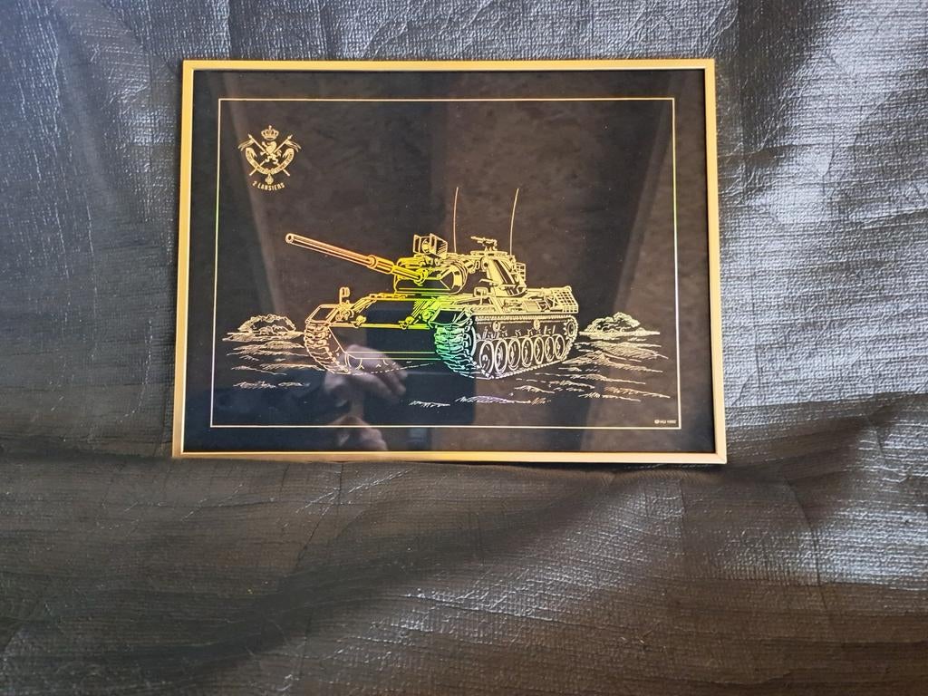 Leopard 1 Tank Laserprint - Uniek Kunstwerk, Ophalen of Verzenden