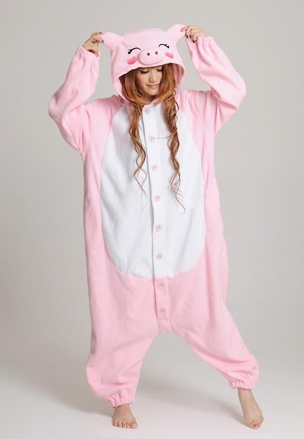 Varken onesie XL-XXL Pak Kostuum Roze Biggetje Big *defect, Carnaval, Maat 46/48 (XL) of groter, Ophalen of Verzenden, Zo goed als nieuw