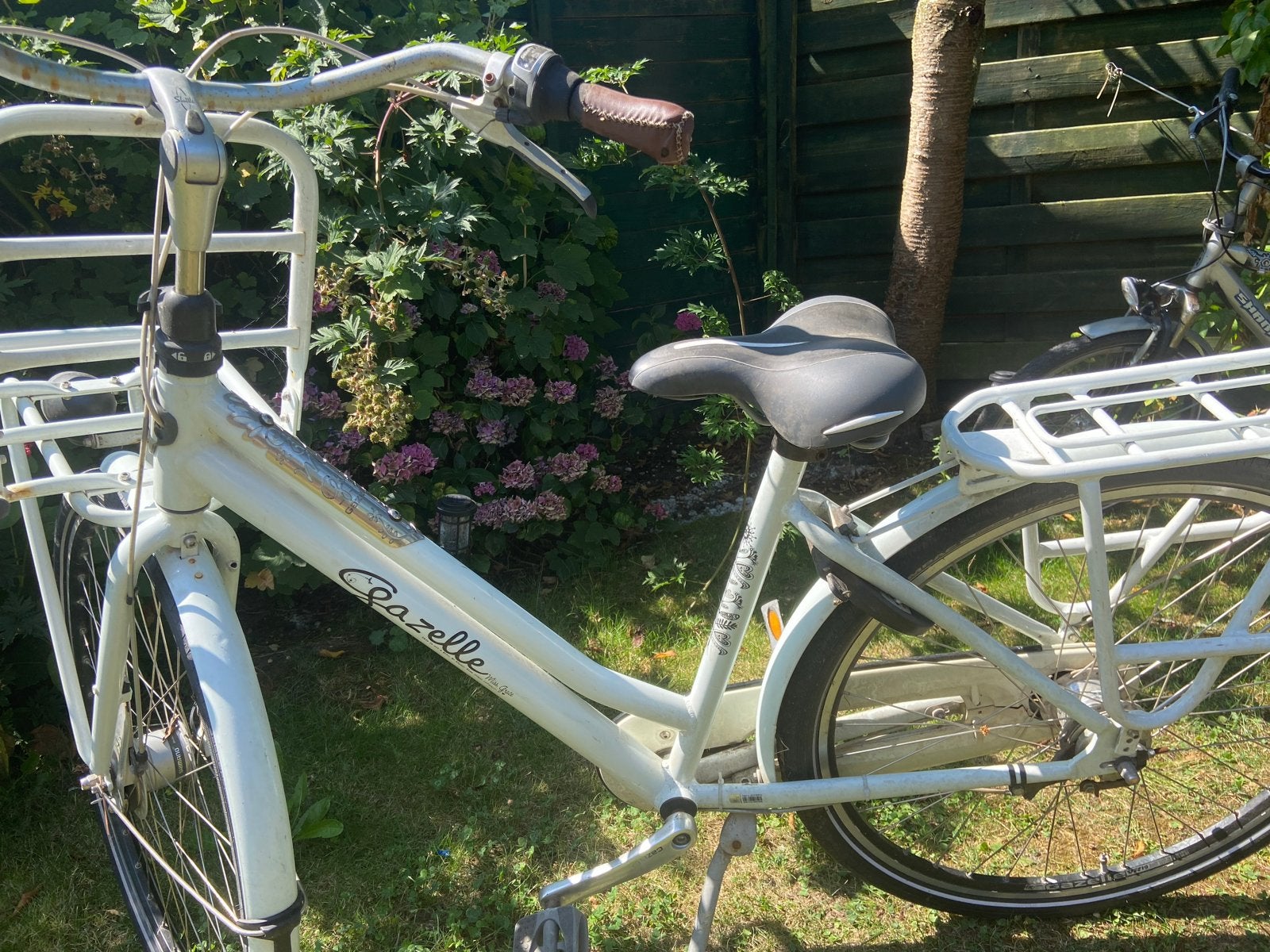 Gazelle fiets met voordrager en bagagedrager, Ophalen, Gebruikt, Velgrem, Versnellingen