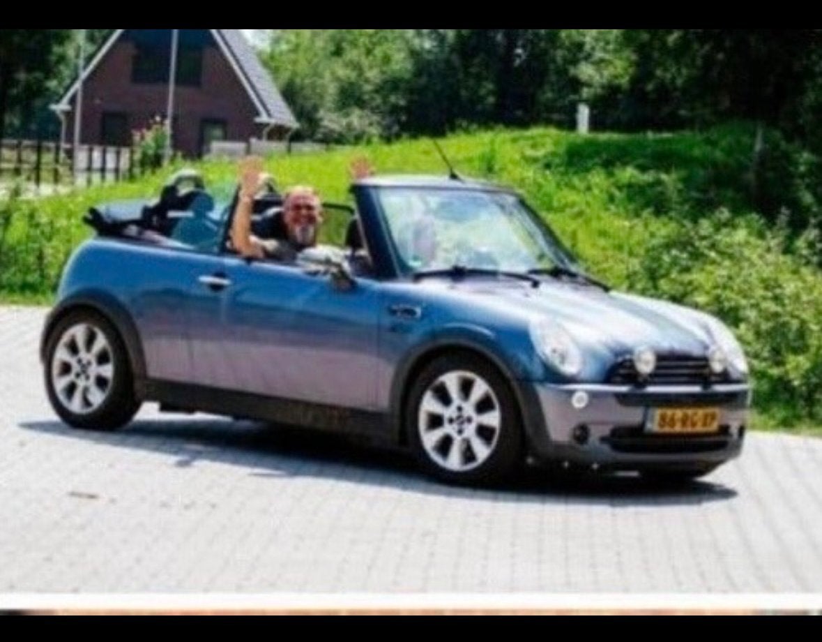 Mini 1.6 16V Cooper Cabrio r52 2005 Blauw, Auto's, Voorwielaandrijving, 4 cilinders, Cabriolet, Handgeschakeld