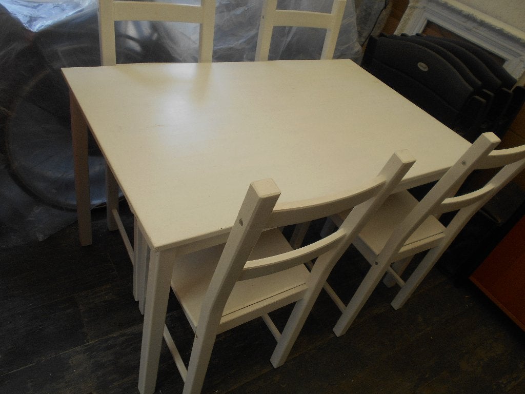 handige kleine witte IKEA eethoek tafel 120x75x73cm, Huis en Inrichting, Ophalen, Gebruikt, IKEA, 4 tot 6 stoelen