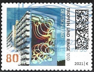 D 36 - 2021 - Duitsland/Drop & Rings, Ophalen of Verzenden, Overige landen, Gestempeld
