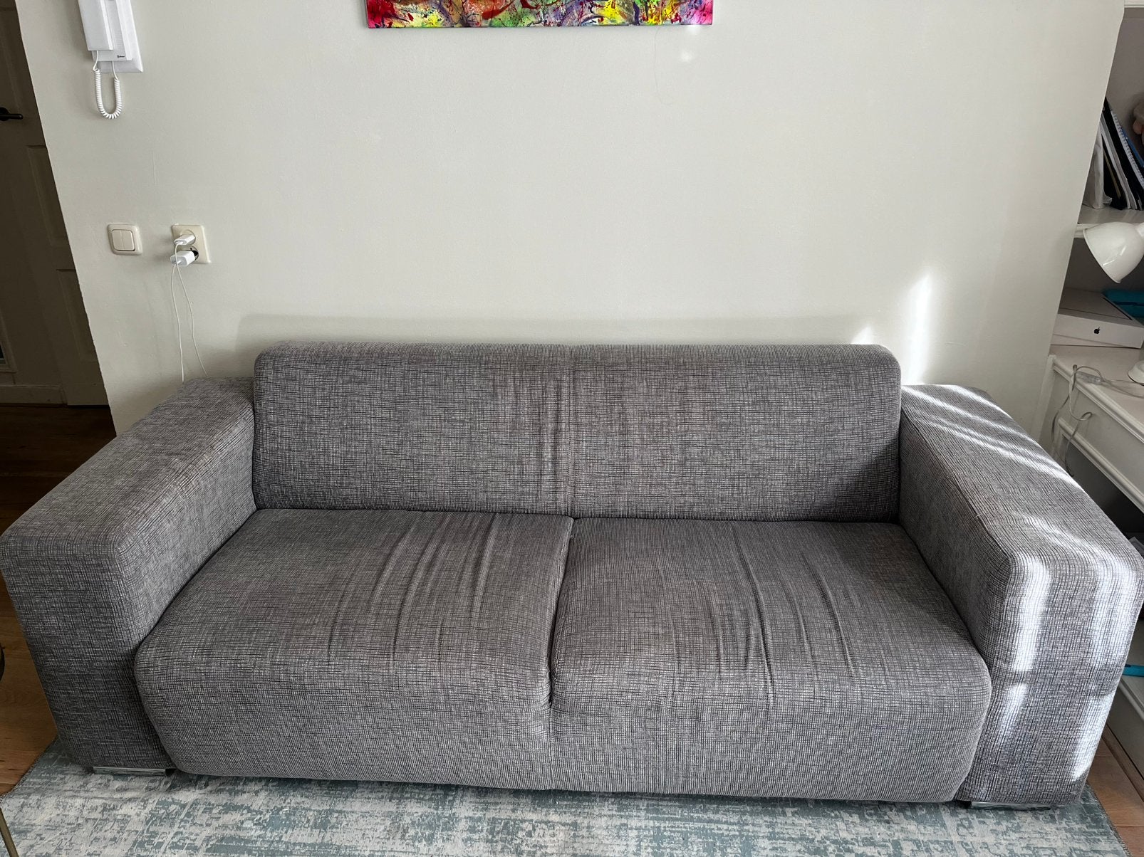 Grey sofa, Ophalen, Gebruikt, Driepersoons, 75 tot 100 cm