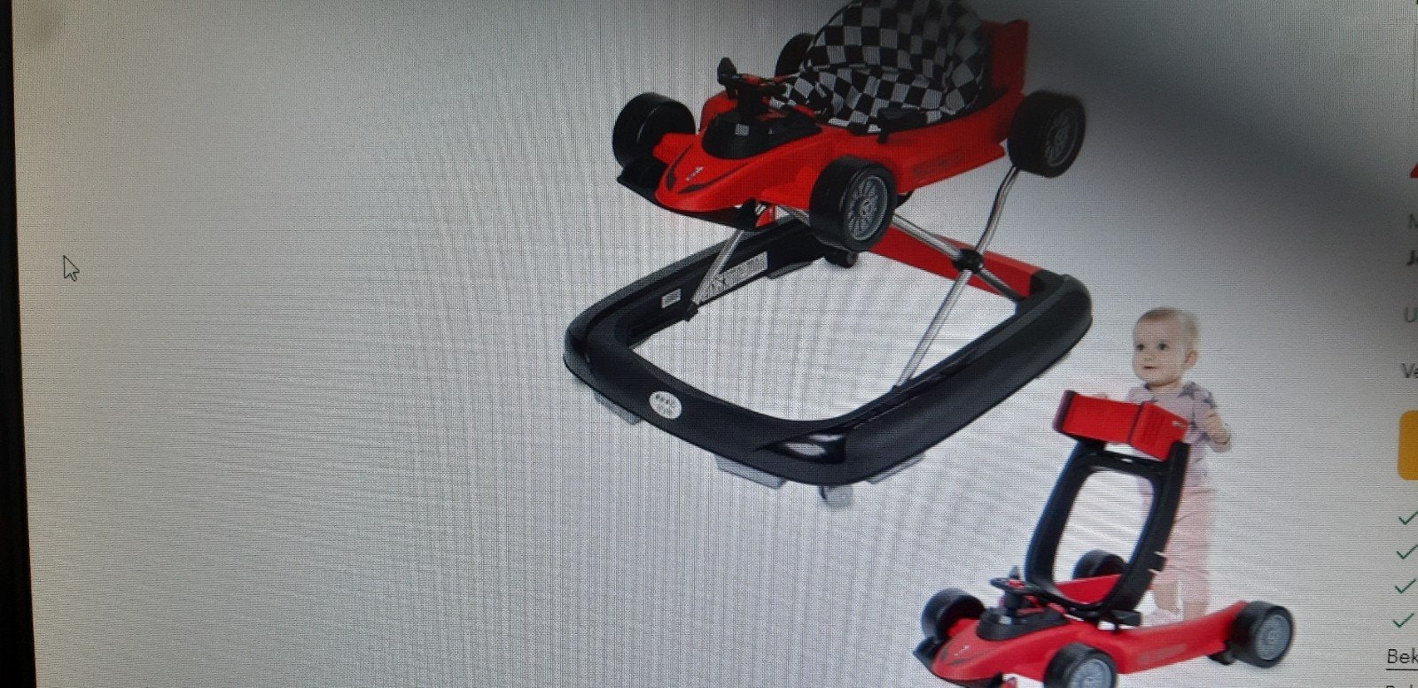 Nieuw Baby Walker rode race loop/auto, Ophalen