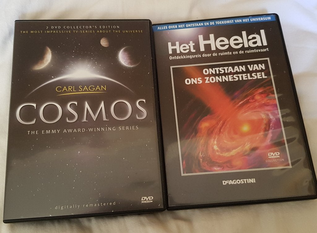 DVD het Heelal en DVD Andre Kuipers, per DVD, Alle leeftijden, Ophalen, Zo goed als nieuw, Natuur