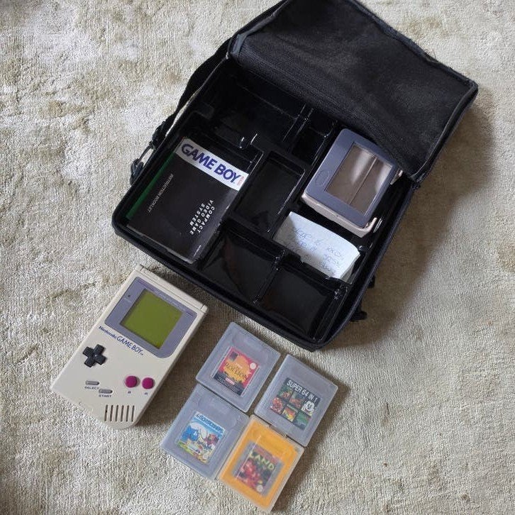Nintendo Game Boy Classic met games en beschermhoes, Ophalen of Verzenden, Gebruikt, Game Boy Classic, Met games