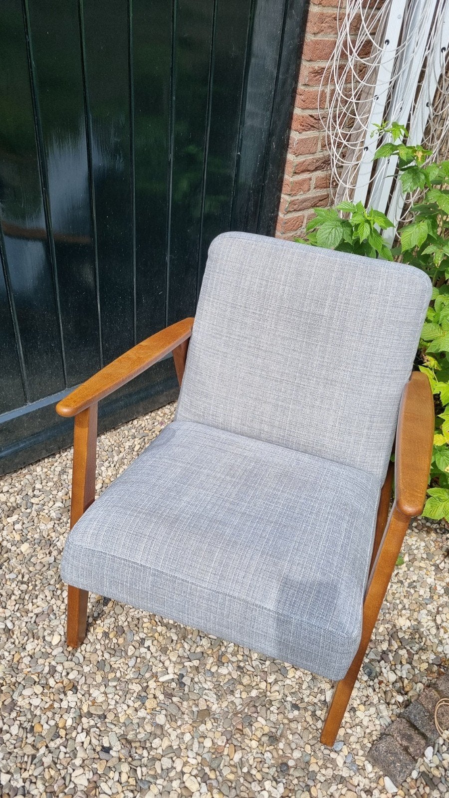 IKEA EKENÄSET fauteuil met vlek, zie foto's, Ophalen, Gebruikt, Modern, Scandinavisch, Stof