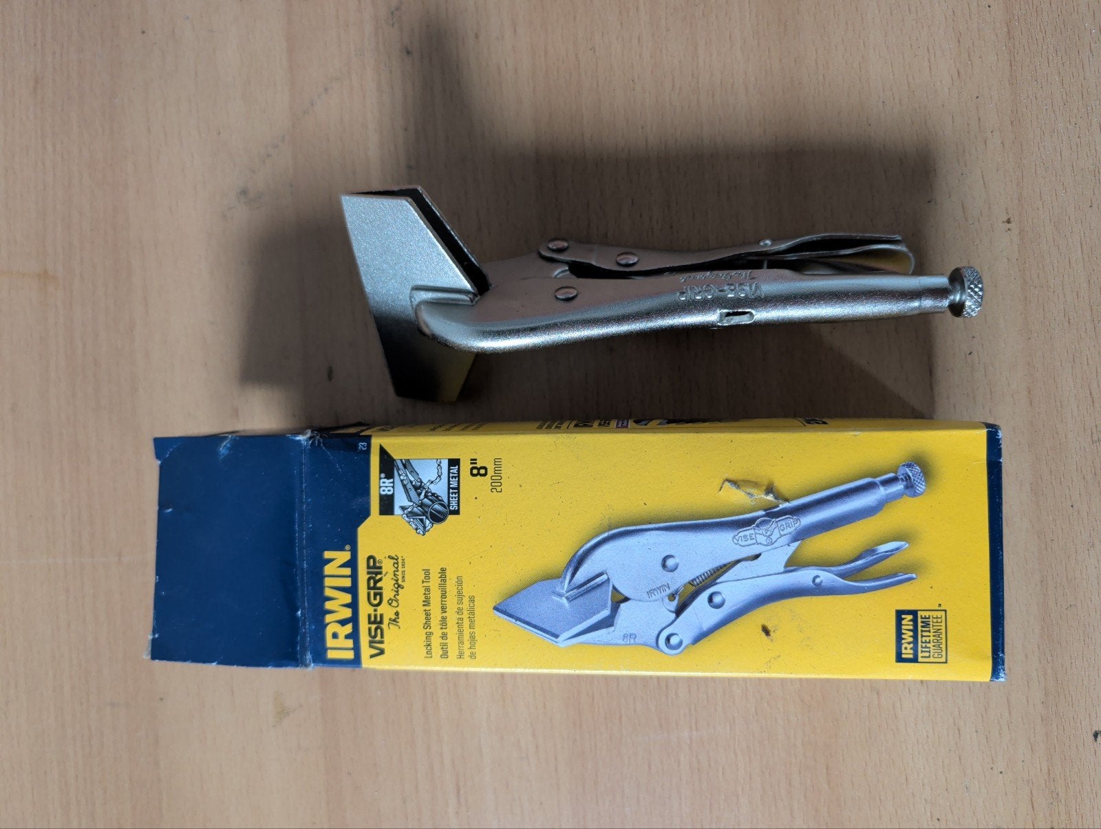 Irwin Vise-Grip plaatwerktang 8" / 200mm, Doe-het-zelf en Verbouw, Gereedschap | Handgereedschap, Zo goed als nieuw, Tang, Overige merken