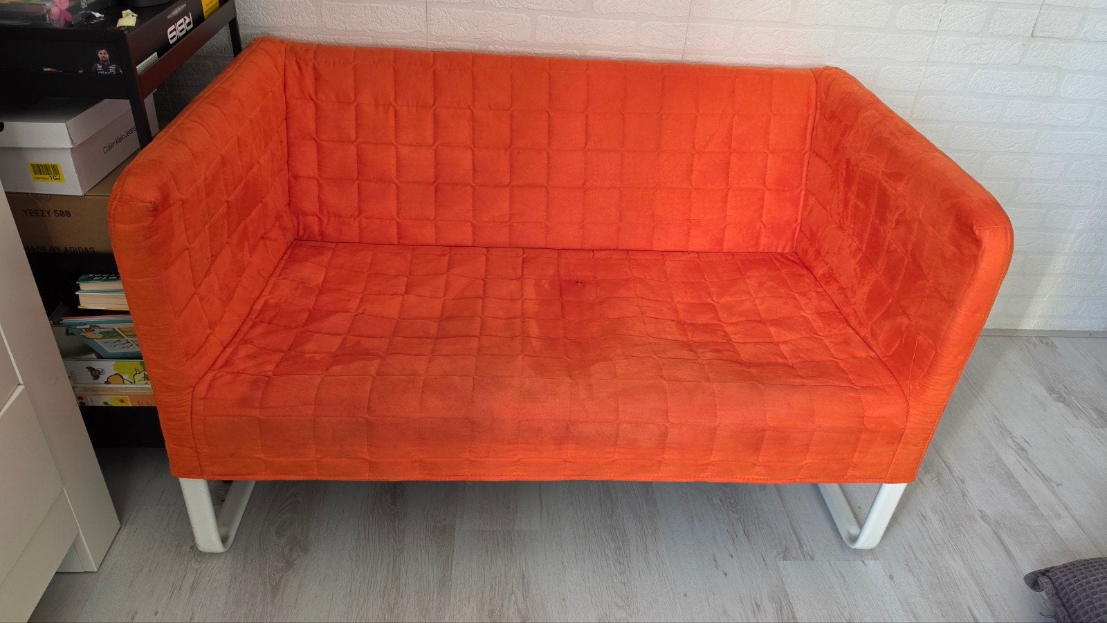 IKEA knopparp bankje, Huis en Inrichting, Ophalen, Tweepersoons, 75 tot 100 cm, Zo goed als nieuw