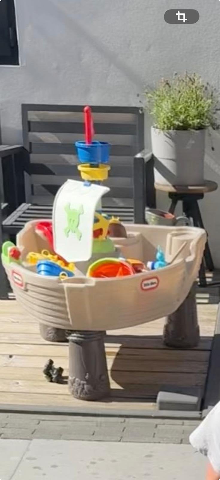 Little tikes piratenboot (water of zand speeltafel), Ophalen of Verzenden, Gebruikt