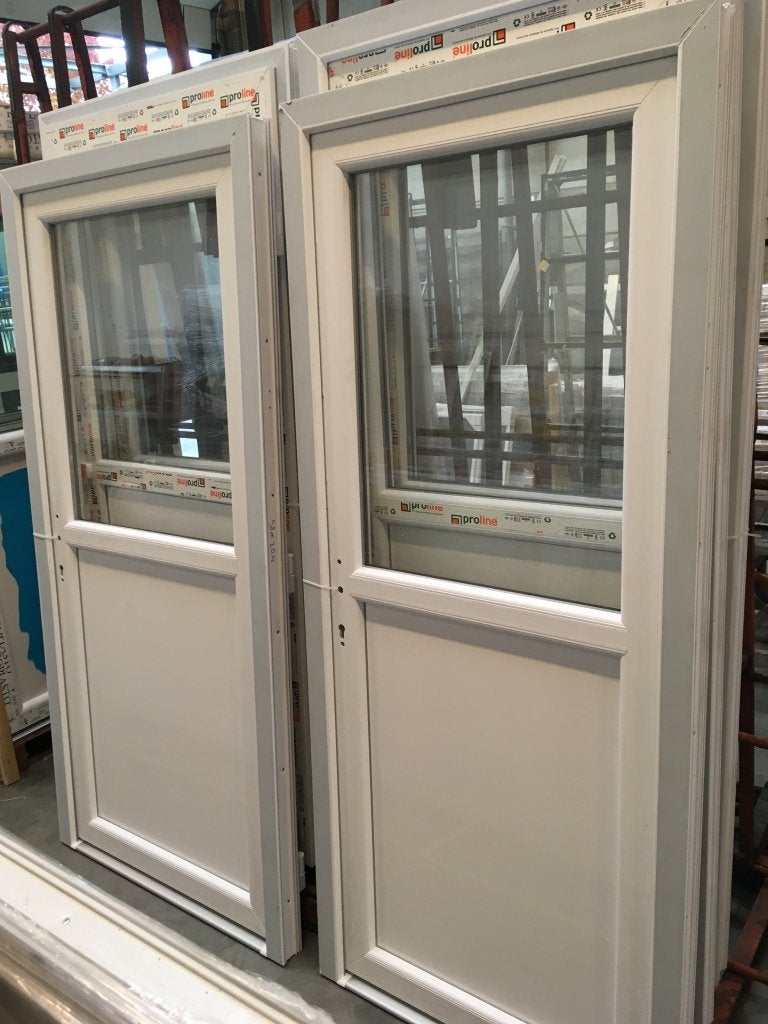 Kunststof buitendeur 98 x 204 1/2 glas, Kunststof, Deurkozijn, Niet ingevuld, Nieuw