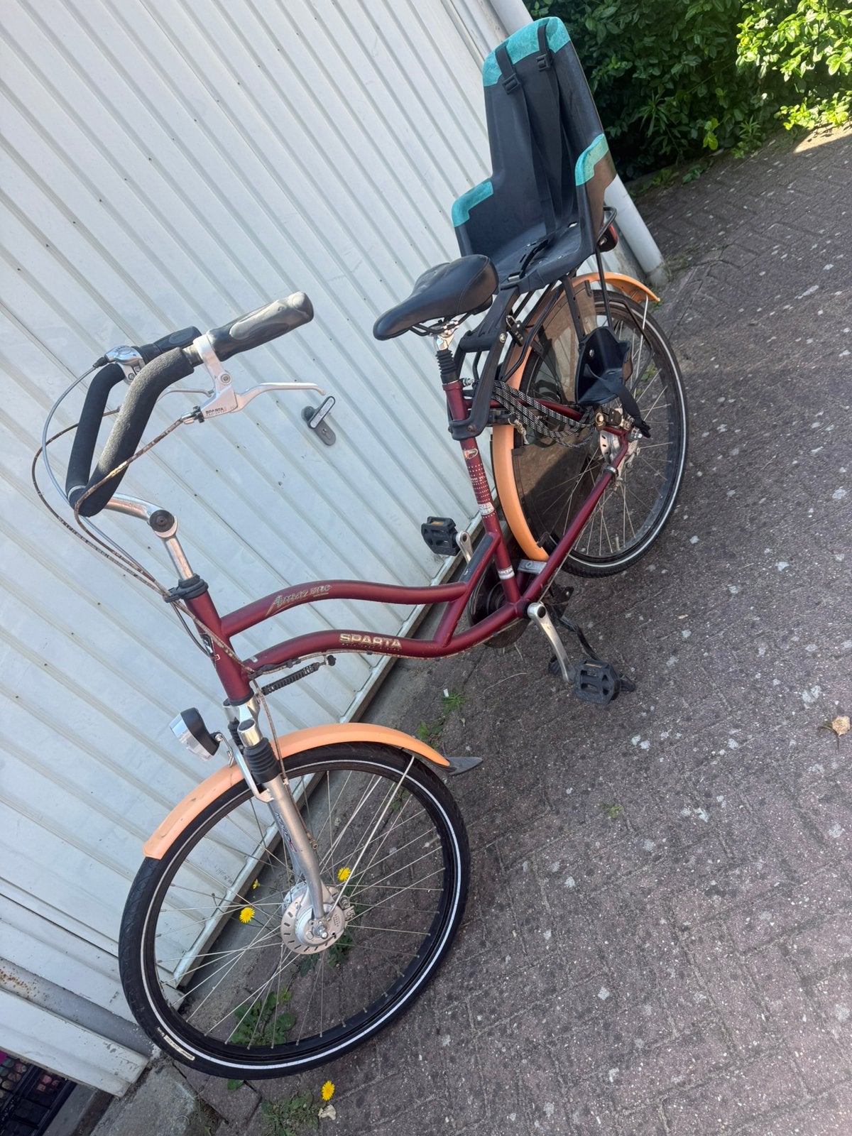 Moederfiets Sparta, Fietsen en Brommers, Ophalen, 2 zitjes, Zo goed als nieuw, Sparta