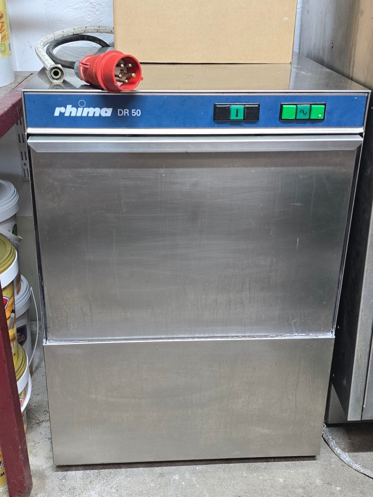 Rhima DR 50 Horeca-vaatwasser, Gebruikt, 60 cm of meer, Ophalen of Verzenden, Kort programma