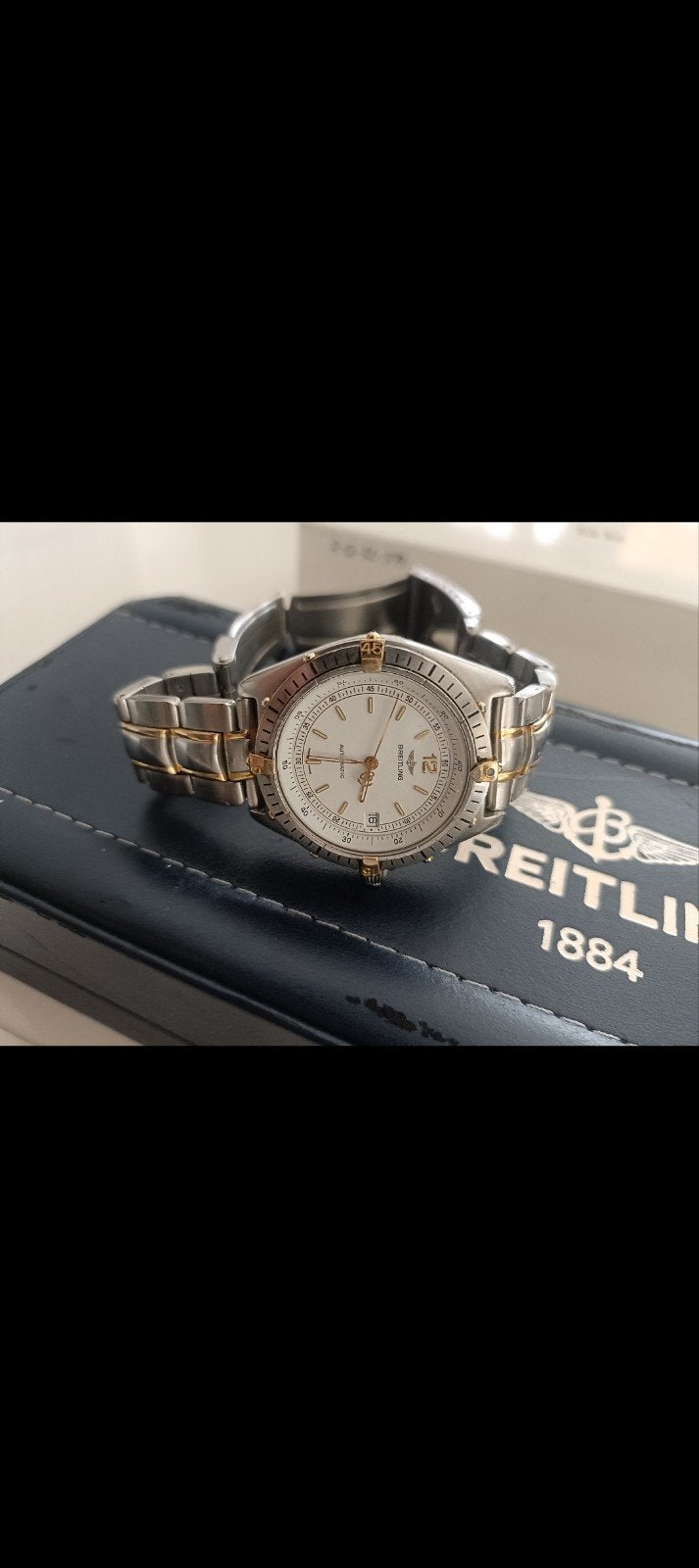 Breitling horloge te koop incl doos en certificaten, Sieraden, Tassen en Uiterlijk, Horloges | Heren, Staal, Gebruikt, Staal, Breitling