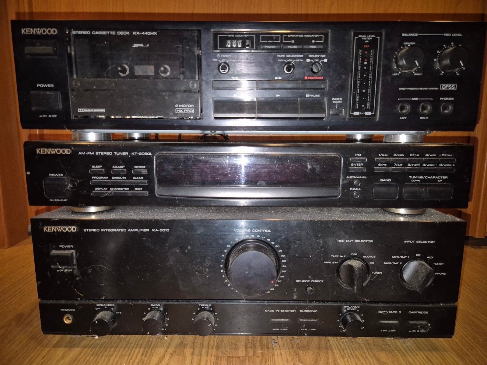 Kenwood Stereo Set: Cassettedeck, Tuner, Versterker, Audio, Tv en Foto, Stereo-sets, Gebruikt, Cassettedeck, Overige merken, Ophalen