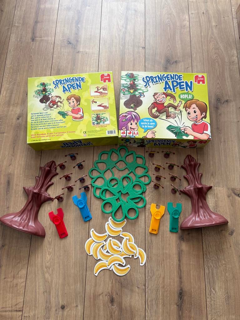 Jumbo Springende Apen - Compleet en intact gezelschapsspel, Ophalen of Verzenden, Zo goed als nieuw, Jongen of Meisje