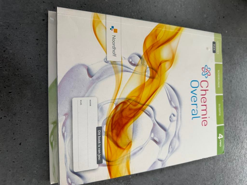 Chemie Overal 4 VWO Scheikunde Leerboek 5e editie, Boeken, Schoolboeken, Ophalen of Verzenden, Zo goed als nieuw, VWO, Scheikunde