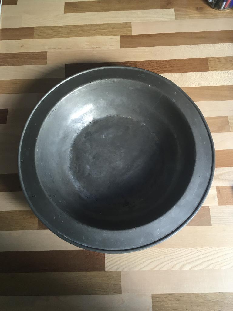 vintage tinnen fruitschaal, Antiek en Kunst, Antiek | Tin, Ophalen of Verzenden