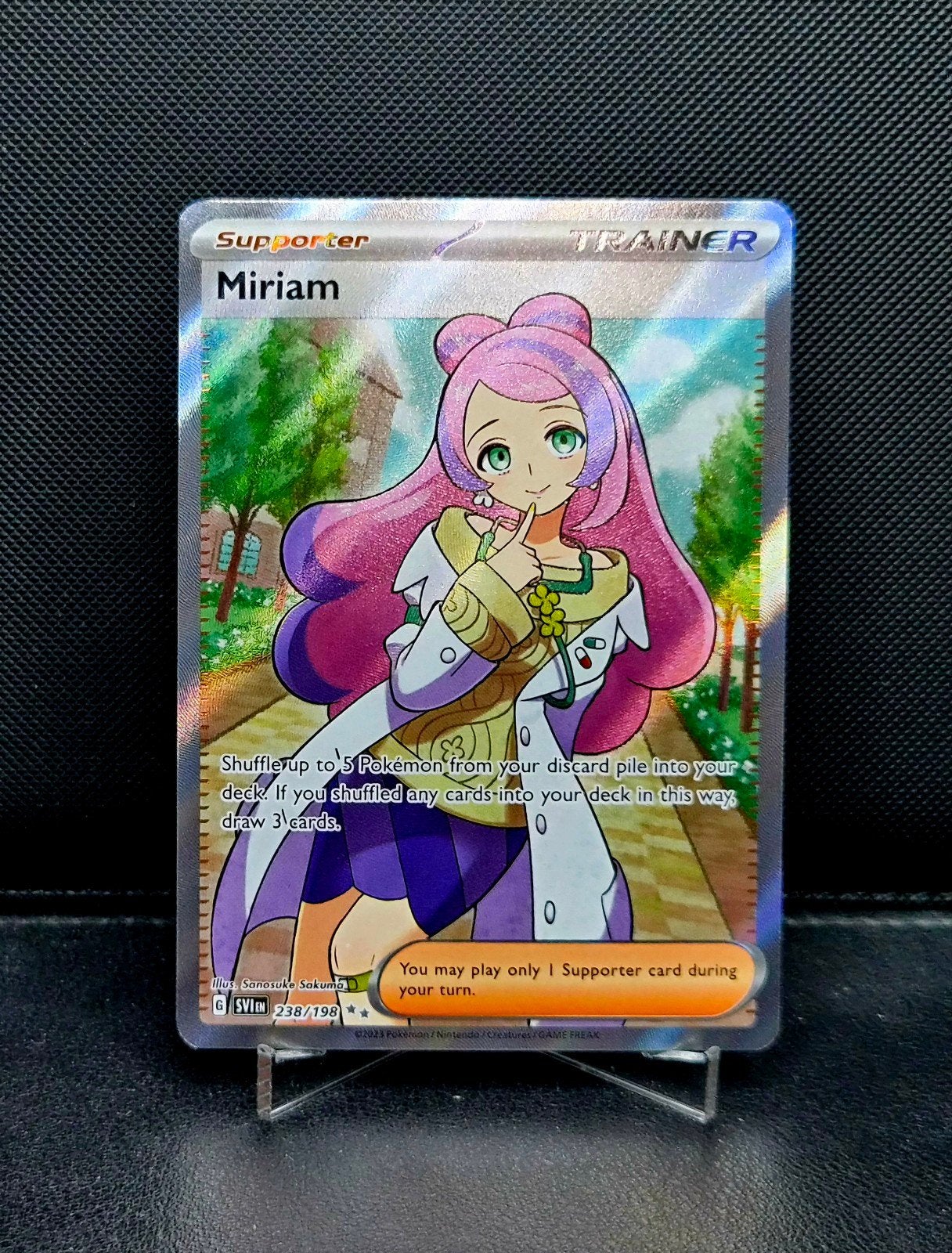 Miriam 238/198 Scarlet&Violet NM, Hobby en Vrije tijd, Verzamelkaartspellen | Pokémon, Zo goed als nieuw, Ophalen of Verzenden