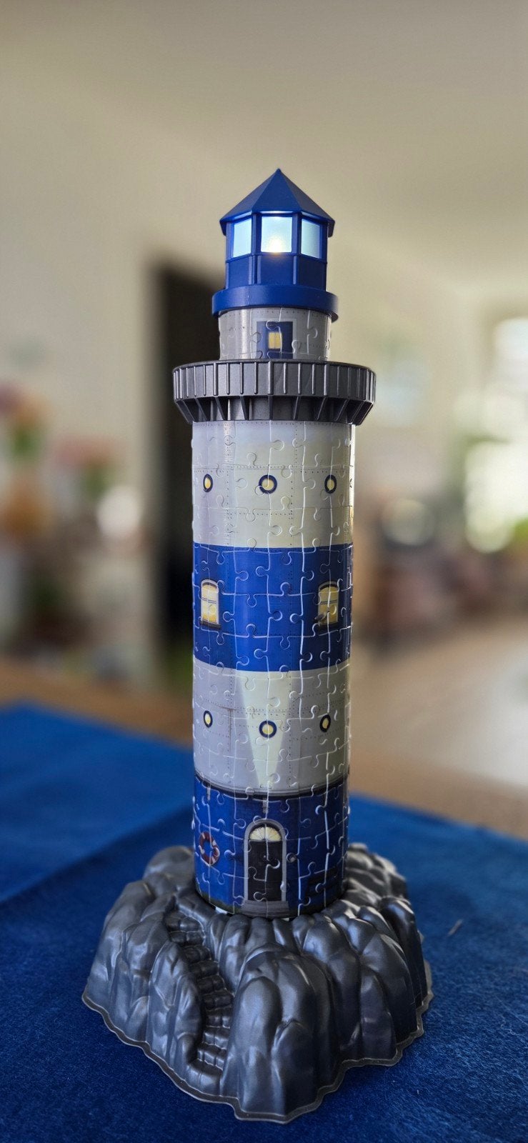 3d Vuurtoren night edition ravensburger, Ophalen of Verzenden, Minder dan 500 stukjes, Gebruikt, Rubik's of 3D-puzzel