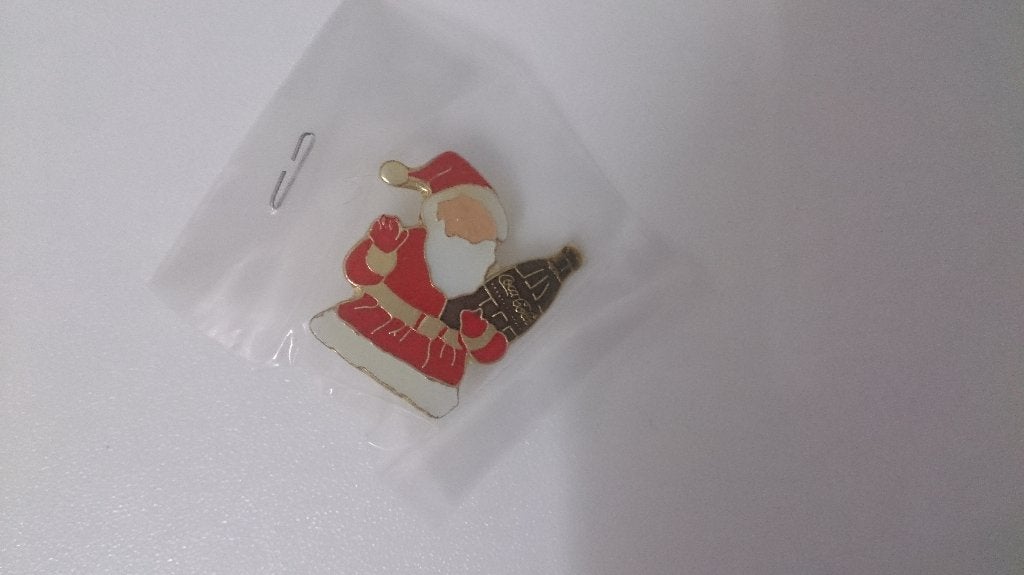 Kerstman kerstmis coca cola fles reclame pin, Verzenden, Zo goed als nieuw