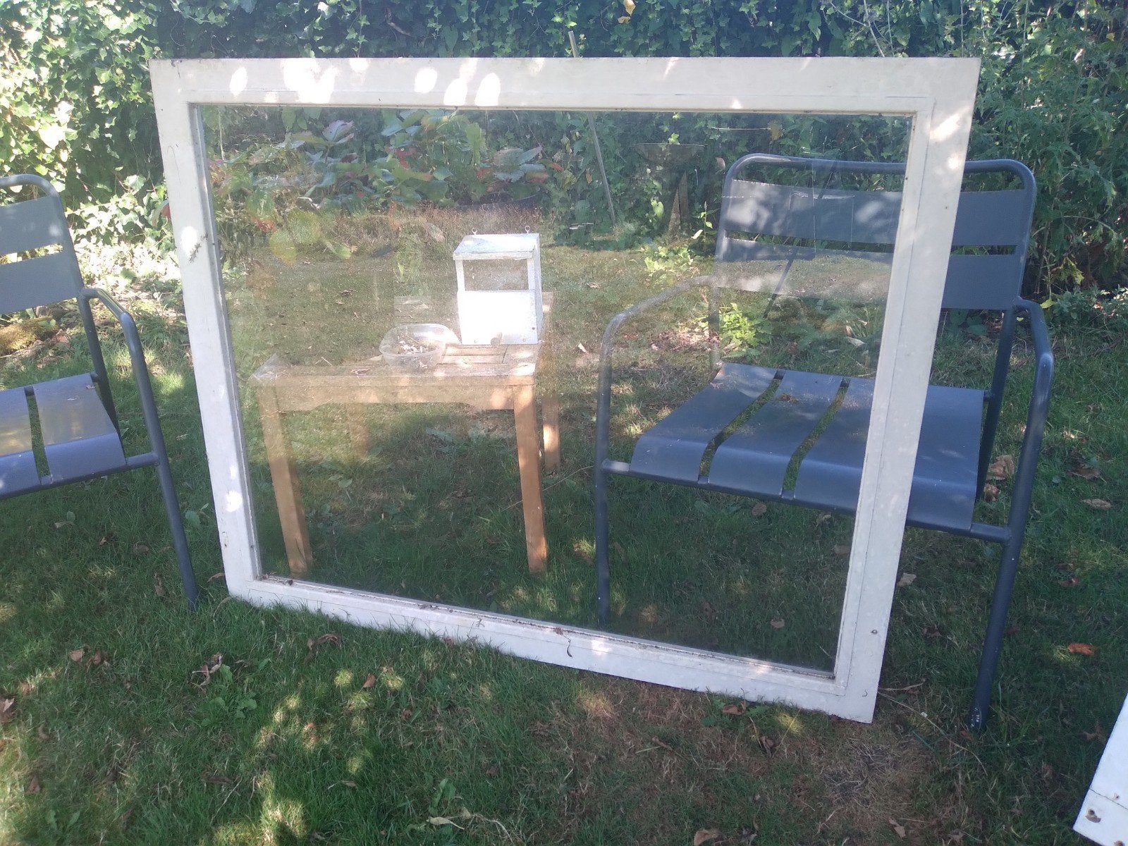 Hardhouten kozijn met raam., Doe-het-zelf en Verbouw, Kozijnen en Schuifpuien, Ophalen