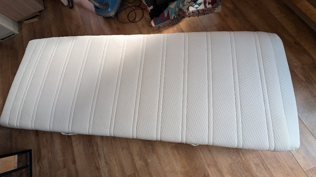 Pocketvering matras 80x210x21,5 met handsvatten, Ophalen, Eenpersoons, 210 cm, Nieuw