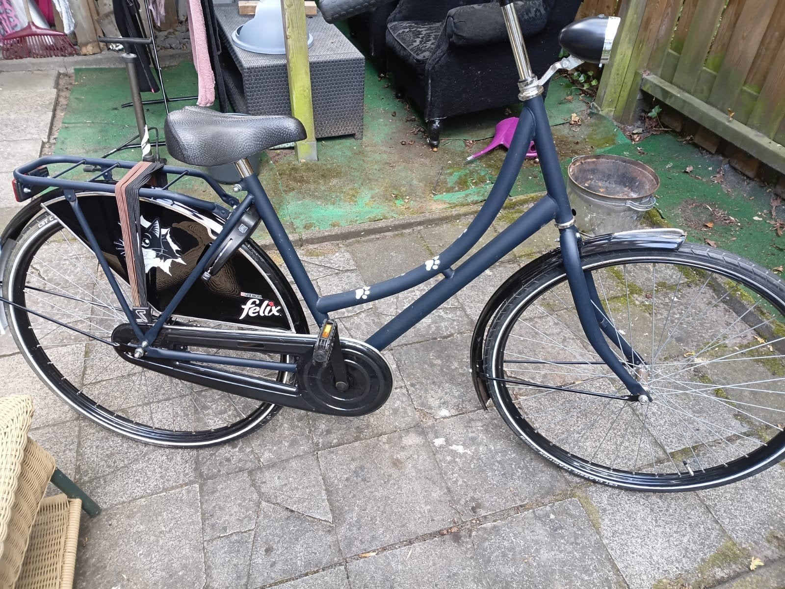 Damesfiets Felix met lage instap en bagagedrager, Overige merken, Terugtraprem, Ophalen of Verzenden, 53 tot 56 cm