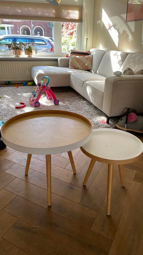 2 salontafels van Fonq, Ophalen, Gebruikt, 100 tot 150 cm, 50 tot 100 cm