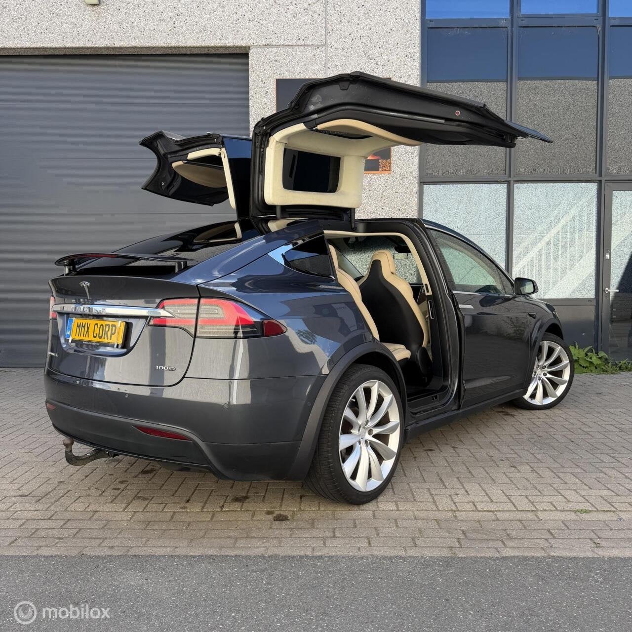 Tesla Model X 100D 6 SEATER + TREKHAAK, Automaat, Model X, Overige carrosserieën, Leder