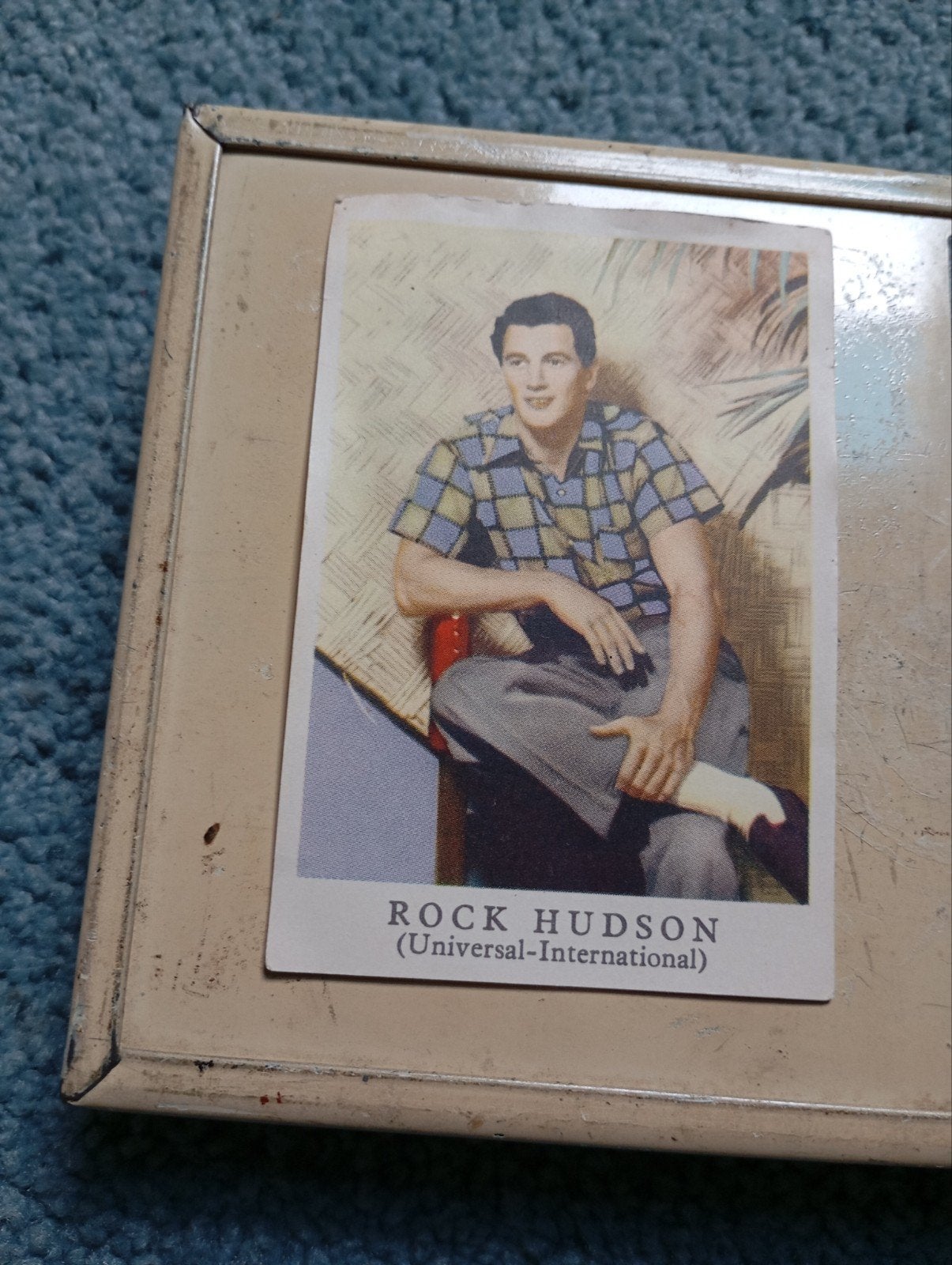 Vintage Hollywood Rock Hudson Acteur Plaatje izgst, Ophalen of Verzenden, 1960 tot 1980, Overige onderwerpen