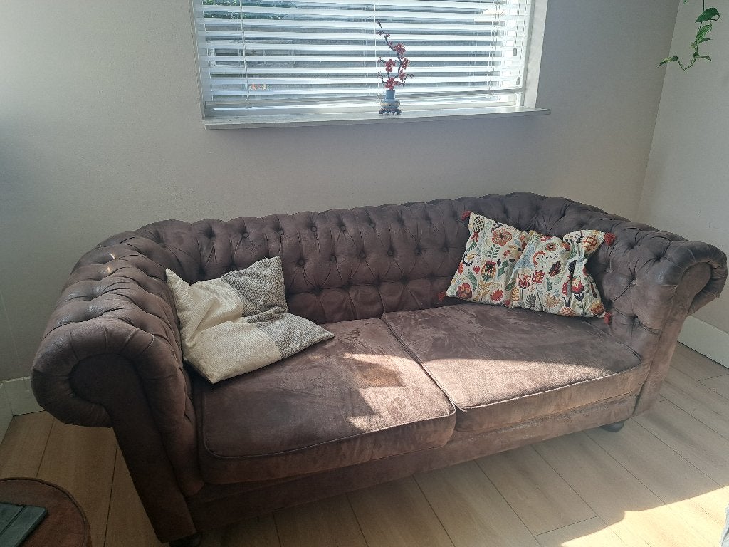 Bank, Ophalen, Gebruikt, Chesterfield, Tweepersoons