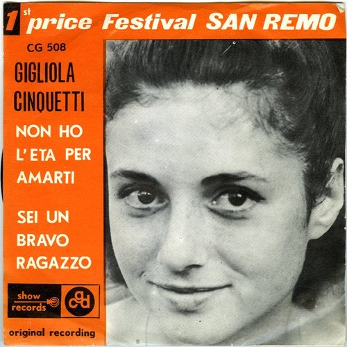 Non ho l'eta per amarti - Gigliola Cinquetti, 7 inch, Ophalen of Verzenden, Zo goed als nieuw, Pop